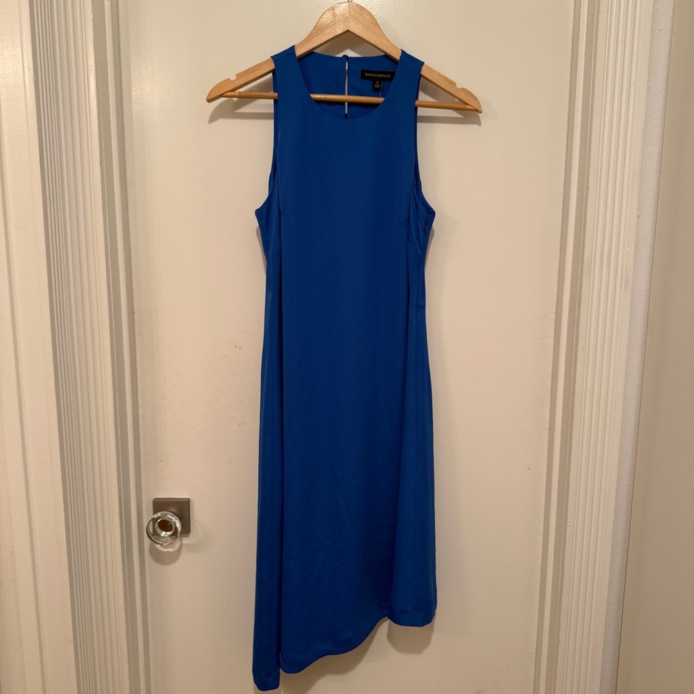 NWT Banana Republic Asymmetrical Blue Dress
